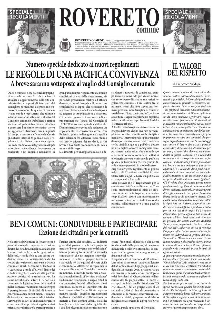 Notiziario agosto 2018