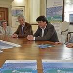 Francesco Valduga al tavolo della conferenza stampa