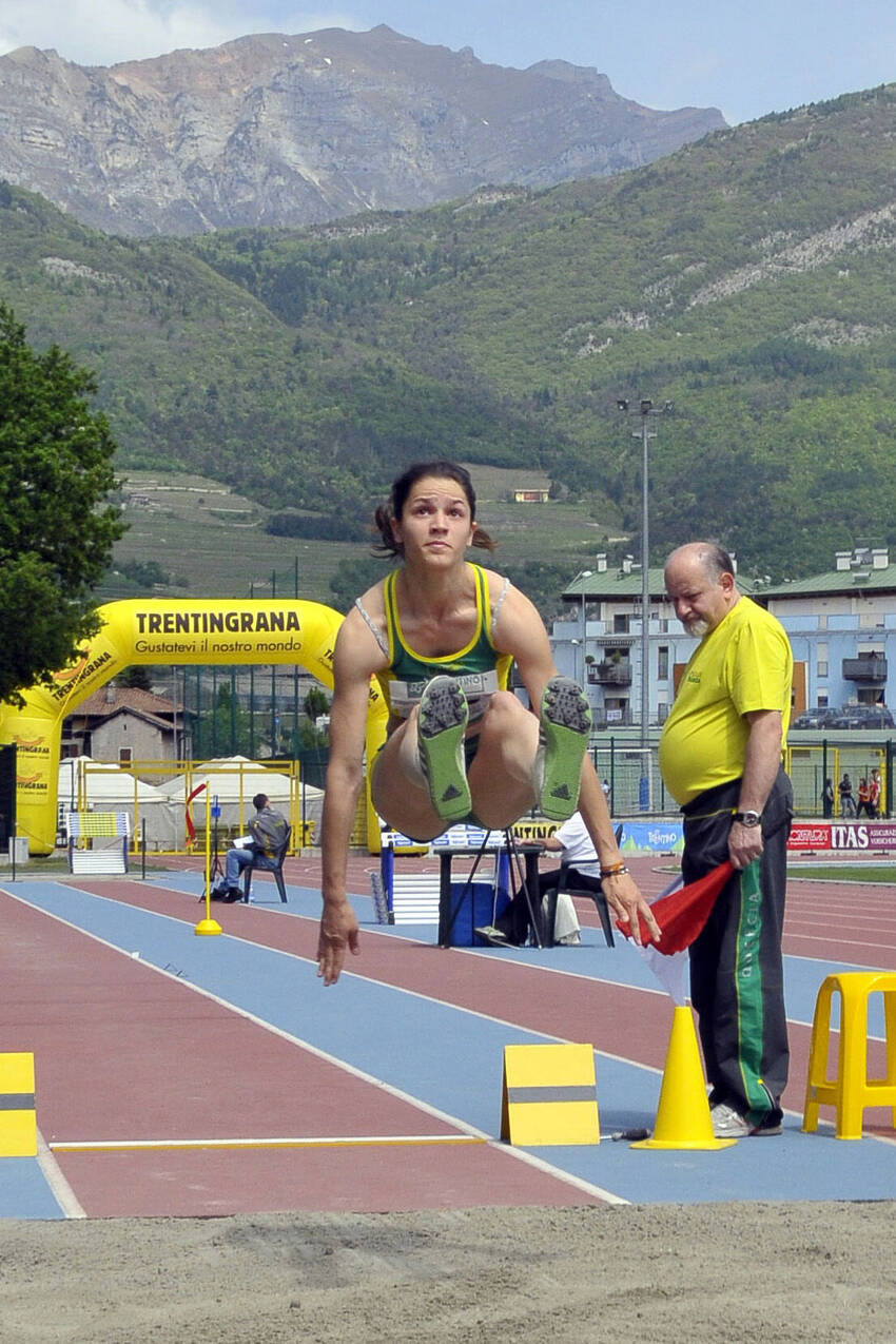 fase della gara di salto in lungo